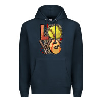 Navy love softball Premium Hoodie - FaDigitalArtStudio