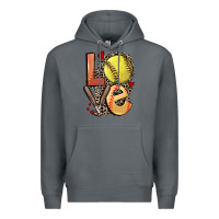 Rock love softball Premium Hoodie - FaDigitalArtStudio