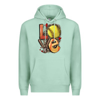 Seafoam love softball Premium Hoodie - FaDigitalArtStudio
