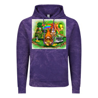 Cloud Purple st patricks day gnomies with truck Vintage Hoodie - NancyCooperArtShop