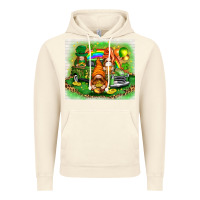Vintage Artic st patricks day gnomies with truck Vintage Hoodie - NancyCooperArtShop