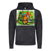 Vintage Black st patricks day gnomies with truck Vintage Hoodie - NancyCooperArtShop