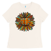 Bone pumpkin sunflower Ladies Tee - RanaPortraitStore