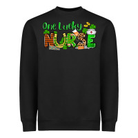 Black St. Patrick's One lucky Nurse Heavyweight Sweatshirt - OliviaCreatesArt