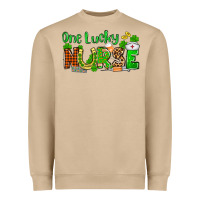 Mushroom St. Patrick's One lucky Nurse Heavyweight Sweatshirt - OliviaCreatesArt