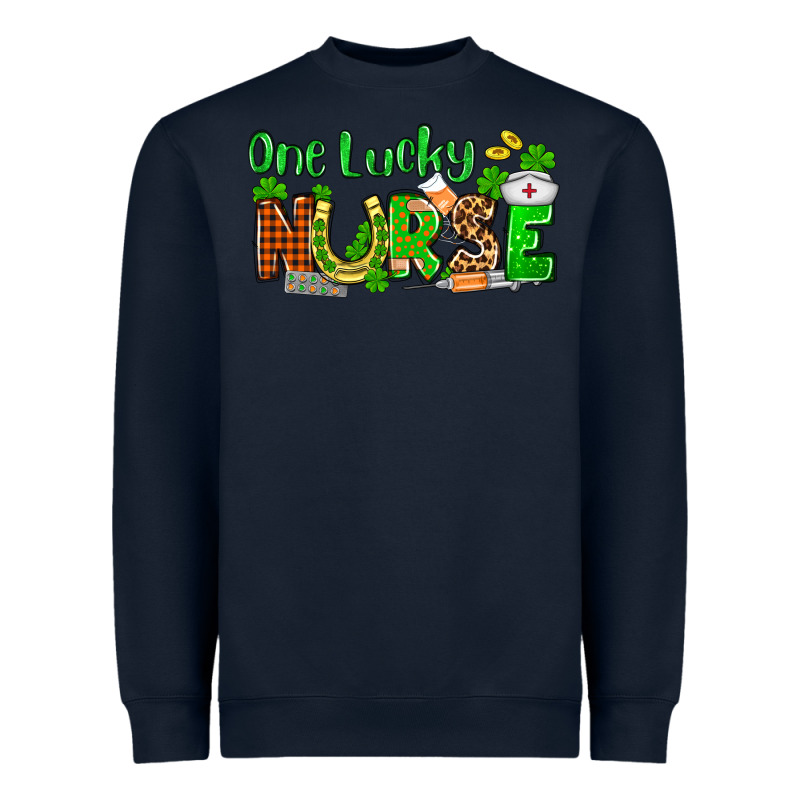 St. Patrick's One Lucky Nurse Heavyweight Sweatshirt by OliviaCreatesArt | Teevron