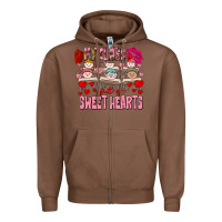 Chestnut Valentine's Day My Class Is Full Of Sweet Hearts Zipper Hoodie - FaDigitalArtStudio