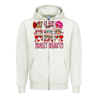 Oatmeal Heather Valentine's Day My Class Is Full Of Sweet Hearts Zipper Hoodie - FaDigitalArtStudio