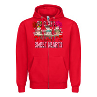 Red Valentine's Day My Class Is Full Of Sweet Hearts Zipper Hoodie - FaDigitalArtStudio