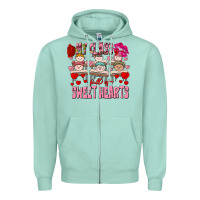 Seafoam Valentine's Day My Class Is Full Of Sweet Hearts Zipper Hoodie - FaDigitalArtStudio