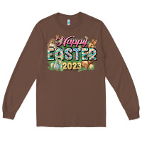 Chestnut Happy Easter 2023 Long Sleeve Tee - HowdyJamesFarm