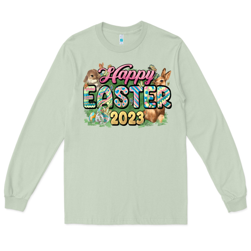 Happy Easter 2023 Long Sleeve Tee by HowdyJamesFarm | Teevron