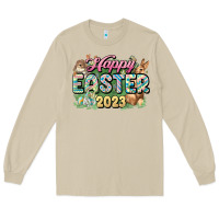 Mushroom Happy Easter 2023 Long Sleeve Tee - HowdyJamesFarm