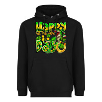 Black Happy St Patricks Rex Day Heavyweight Hoodie - CowhideDigitalArt