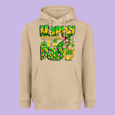 Happy St Patricks Rex Day Heavyweight Hoodie Designed By Cowhidedigitalart