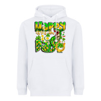 White Happy St Patricks Rex Day Heavyweight Hoodie - CowhideDigitalArt