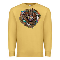 Antique Gold Autism Awareness Baseball Premium Sweatshirt - CowhideDigitalArt
