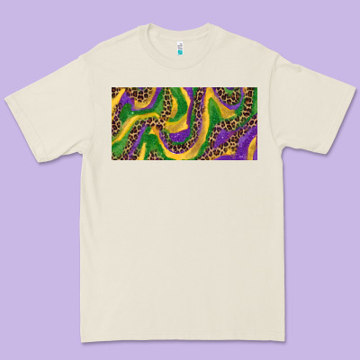 Mardi Gras Colors With Leopard Premium Tee Designed By Ranaportraitstore