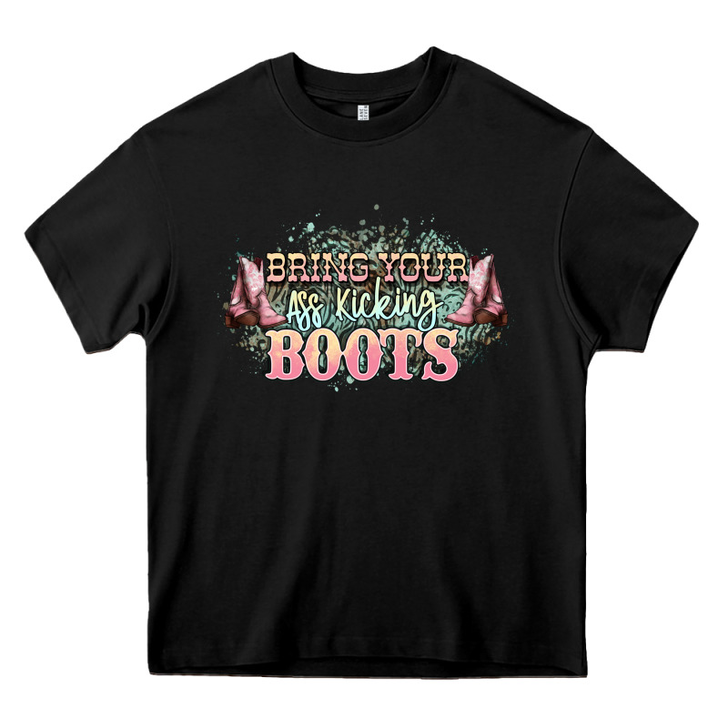 Bring Your Ass Kicking Boots Heavy Core Tee by NancyCooperArtShop | Teevron