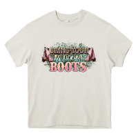 Cream bring your ass kicking boots Heavy Core Tee - NancyCooperArtShop