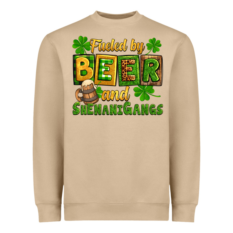 St. Patrick's Fueled By Beer And Shenanigangs Heavyweight Sweatshirt by OliviaCreatesArt | Teevron