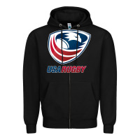 Black usa,rugby Zipper Hoodie - tuanDangUi
