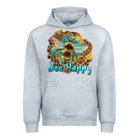 Heather Grey bee happy Urban Hoodie - Artiststas