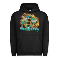 Pigment Black bee happy Urban Hoodie - Artiststas