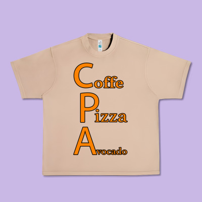 Coffe Pizza Avocado Urban Heavy Tee Designed By Bettercallsaul