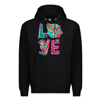 Black love with nail elements bbs Premium Hoodie - BundleAndBundleShop