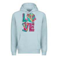 Blue Mist love with nail elements bbs Premium Hoodie - BundleAndBundleShop