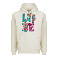 Oatmeal Heather love with nail elements bbs Premium Hoodie - BundleAndBundleShop