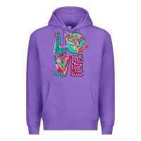 Purple love with nail elements bbs Premium Hoodie - BundleAndBundleShop