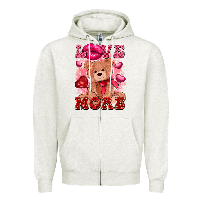 Love More With Toy Bear Zipper Hoodie by FaDigitalArtStudio | Teevron