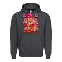 Smoke love more with toy bear Zipper Hoodie - FaDigitalArtStudio
