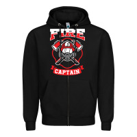 Black fire captain firefighter fireman job Zipper Hoodie - tuanDangUi