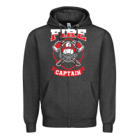 Charcoal Heather fire captain firefighter fireman job Zipper Hoodie - tuanDangUi