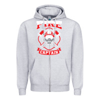 Heather Grey fire captain firefighter fireman job Zipper Hoodie - tuanDangUi