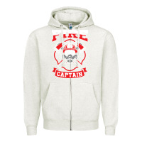 Oatmeal Heather fire captain firefighter fireman job Zipper Hoodie - tuanDangUi