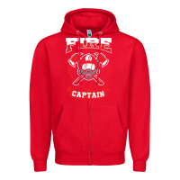 Fire Captain Firefighter Fireman Job Zipper Hoodie | Teevron