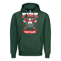 Sports Green fire captain firefighter fireman job Zipper Hoodie - tuanDangUi