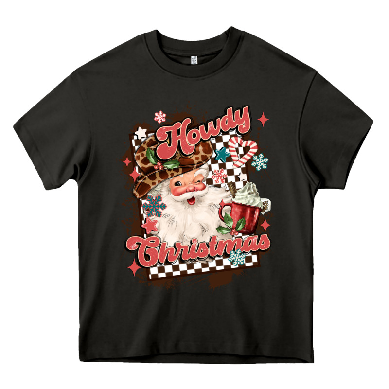 Western Howdy Christmas Heavy Core Tee by MaliasSmallBusiness | Teevron