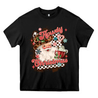 Black western howdy christmas Heavy Core Tee - MaliasSmallBusiness