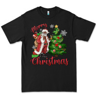 Black Merry Christmas Black Santa Premium Tee - MaliasSmallBusiness