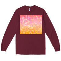 Orange Pink Ombre Glitter Long Sleeve Tee | Teevron