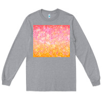 Heather Grey orange pink ombre glitter Long Sleeve Tee - TumblerDesignByShophia