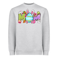 Heather Grey Easter mom Heavyweight Sweatshirt - OliviaCreatesArt