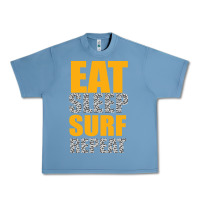 Pebble Blue eat sleep surf repeat Urban Heavy Tee - Bettercallsaul