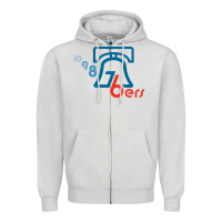Dove Grey bell,76ers Zipper Hoodie - tuanDangUi