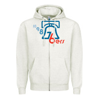 Oatmeal Heather bell,76ers Zipper Hoodie - tuanDangUi